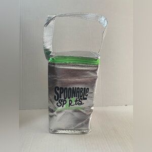 Spoonable Spirits Silver & Green Insulated Party Drinks Bag